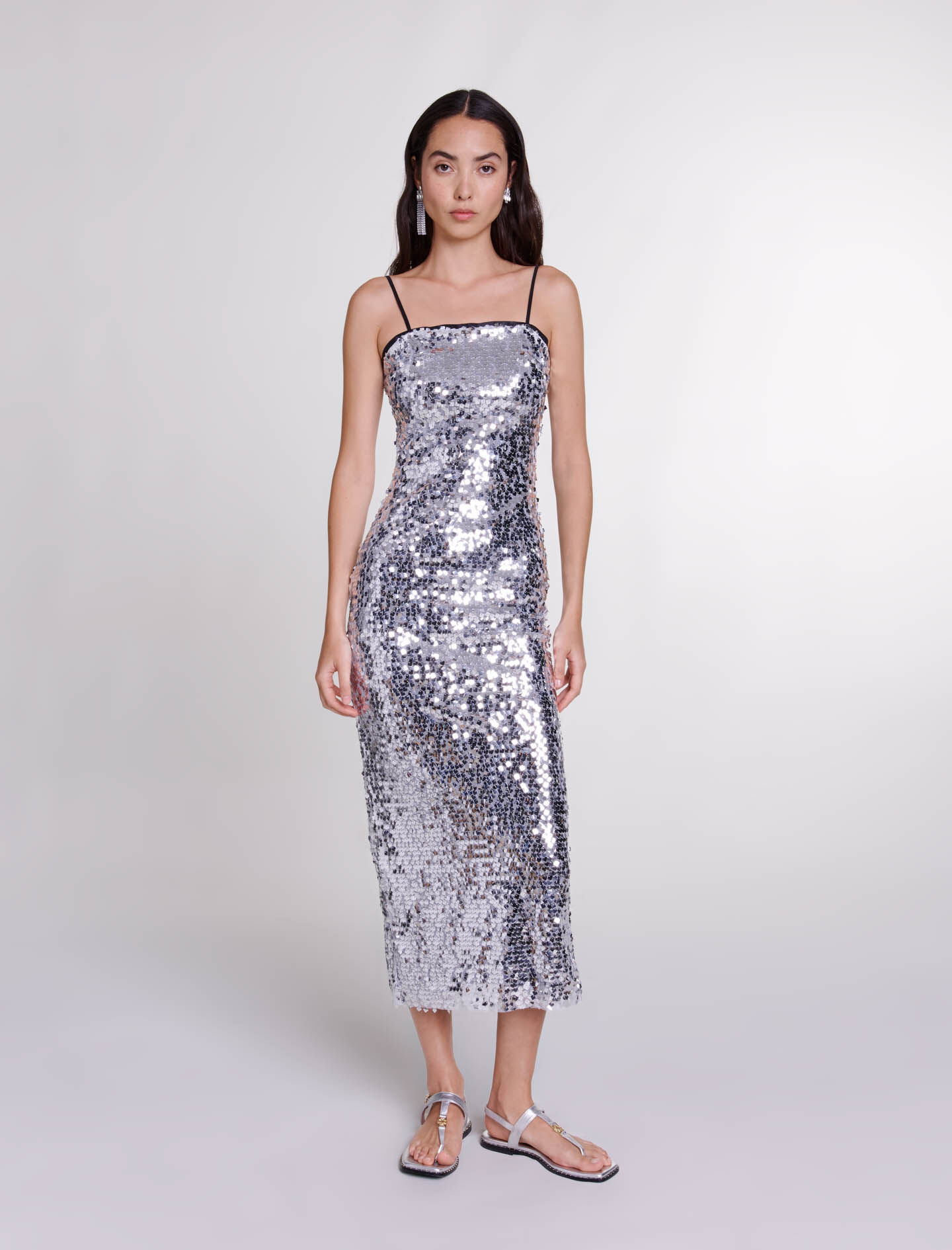 Maje silver dress hot sale