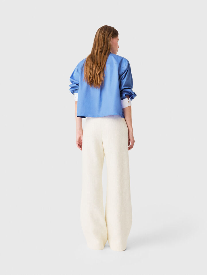 Lurex tweed trousers
