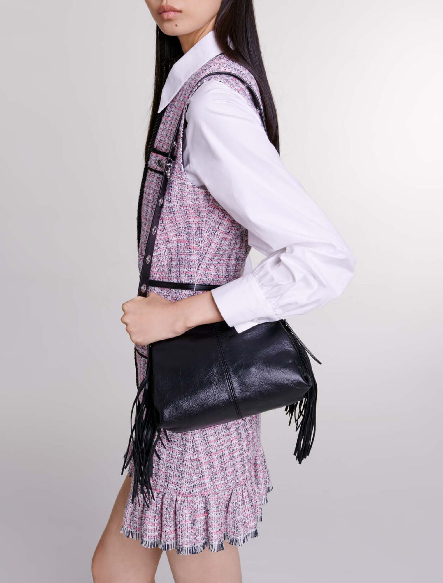 Tweed 2-in-1 short dress