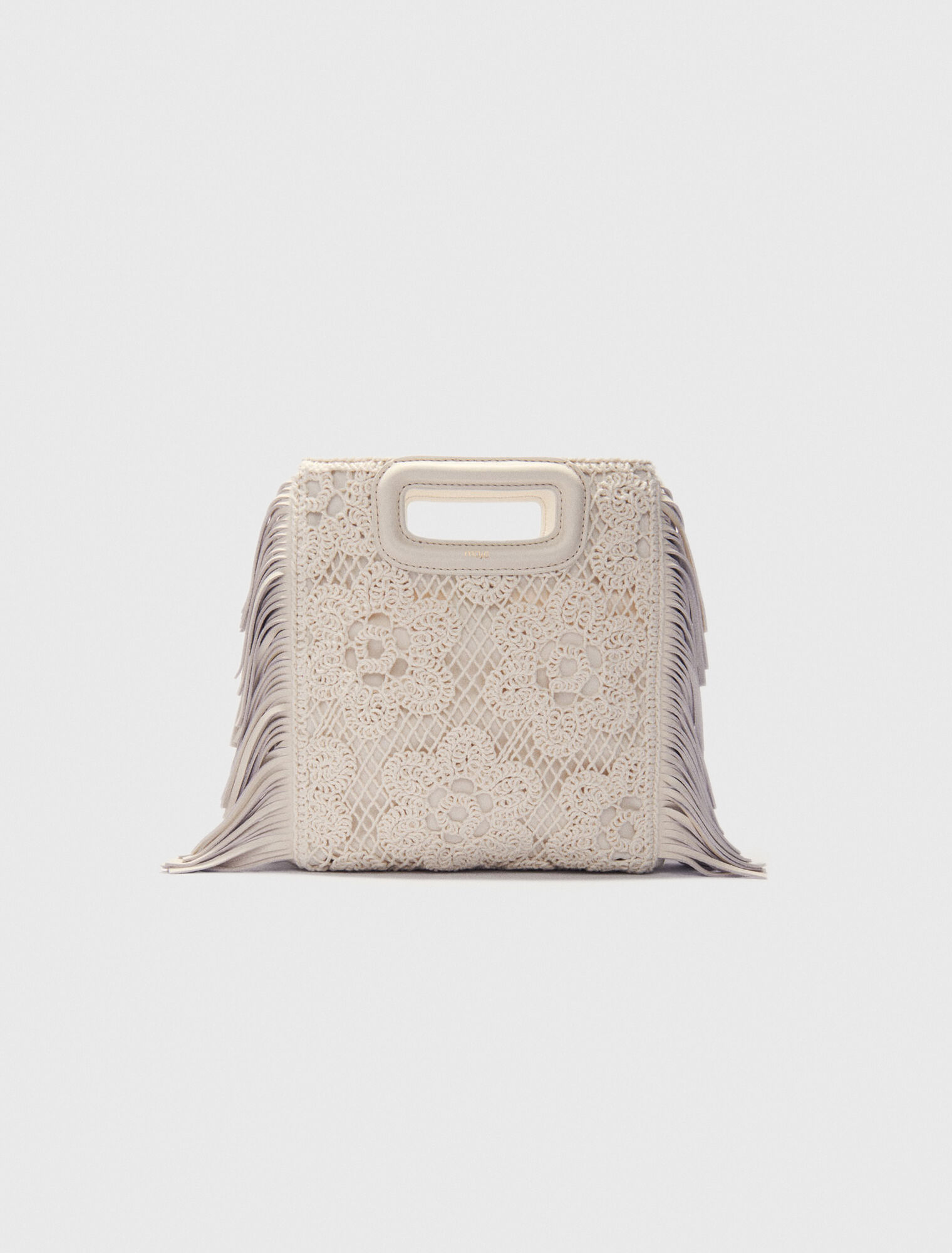 Crochet-knit M bag