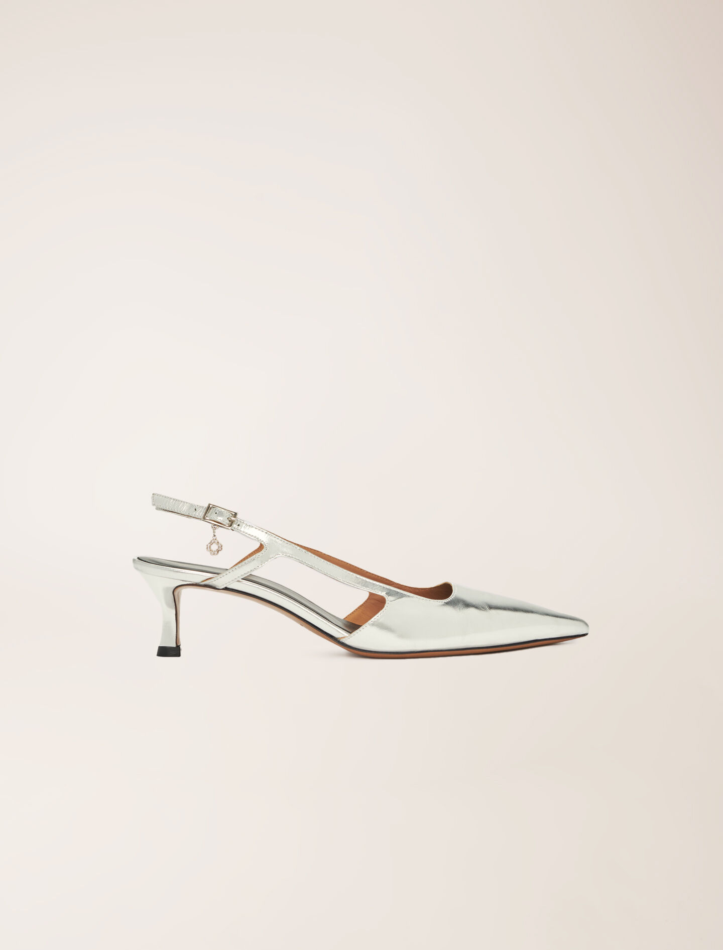 Silver leather strappy heels - Pumps & Sandals | Maje