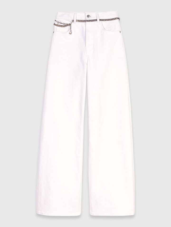 High-waisted wide-leg jeans