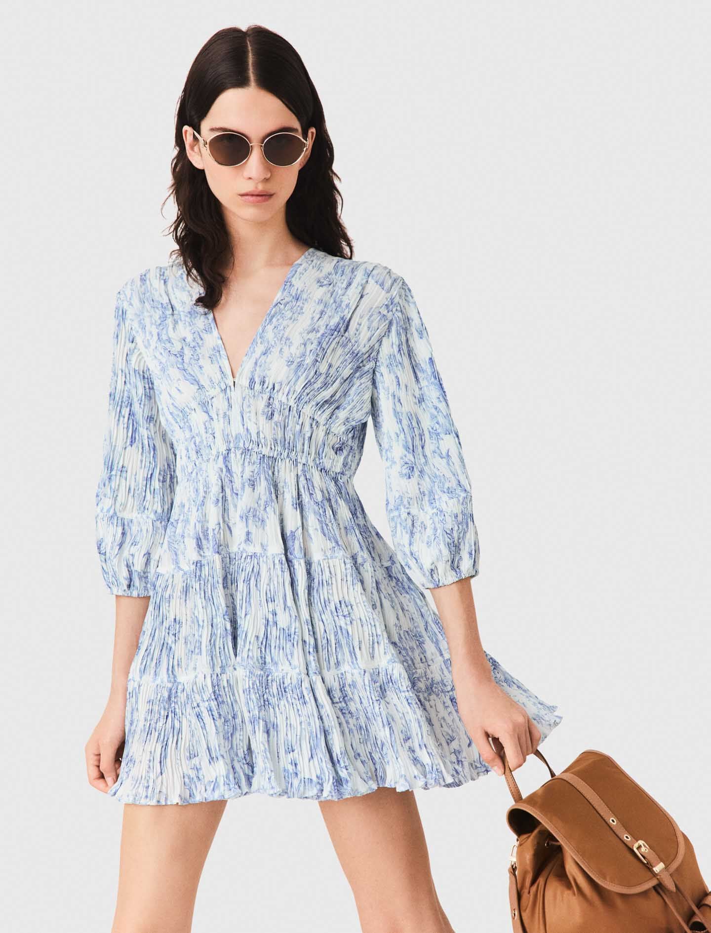 Patterned pleated dress 5