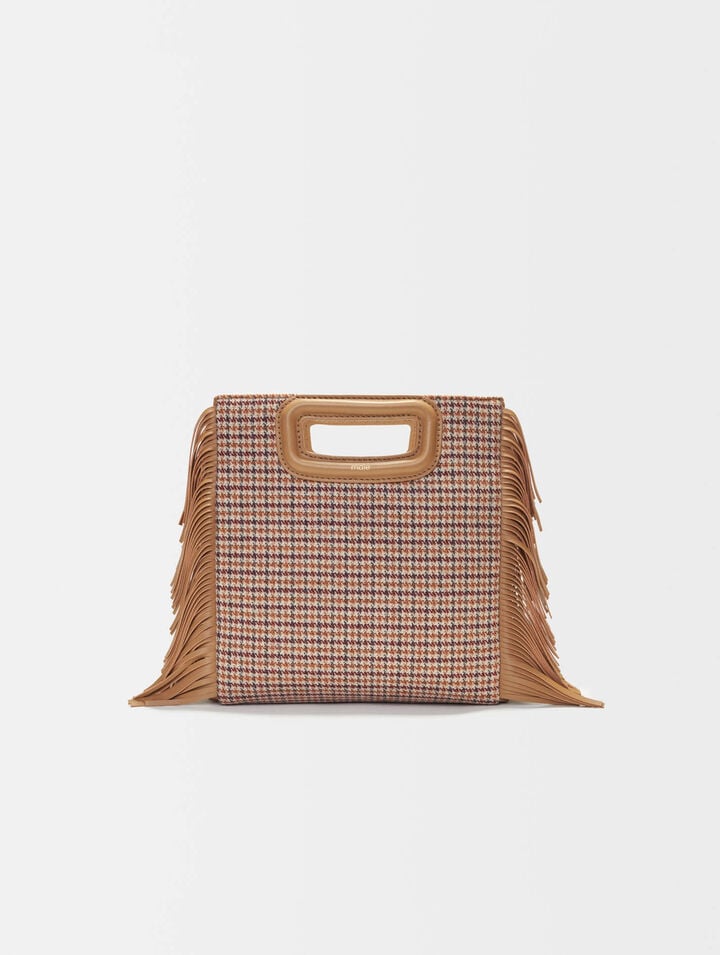 Canvas houndstooth M bag