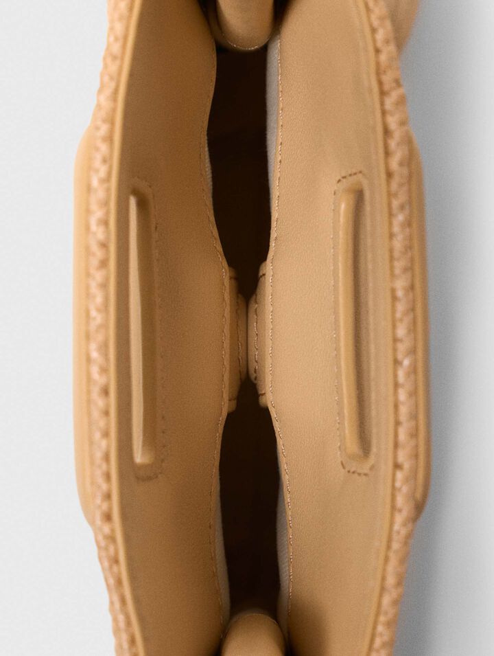 Raffia effect M Mini bag