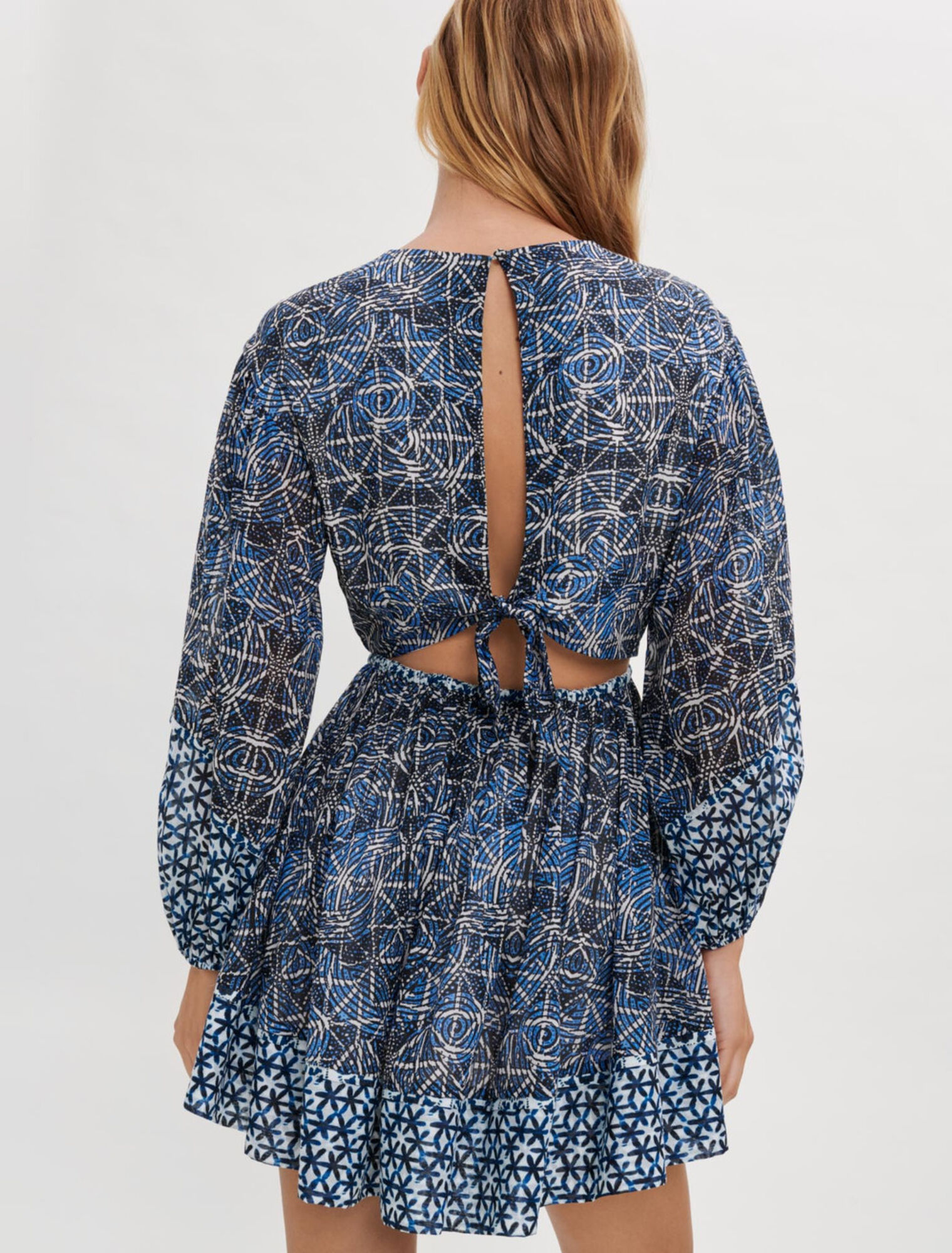 Printed cotton voile dress