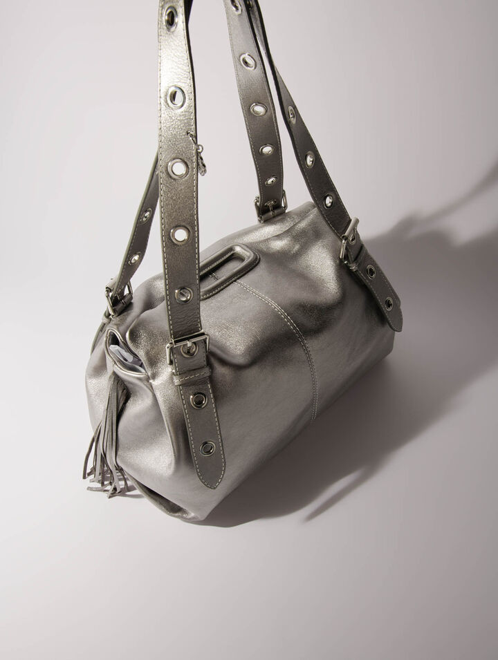 Metallic leather Miss M XL bag