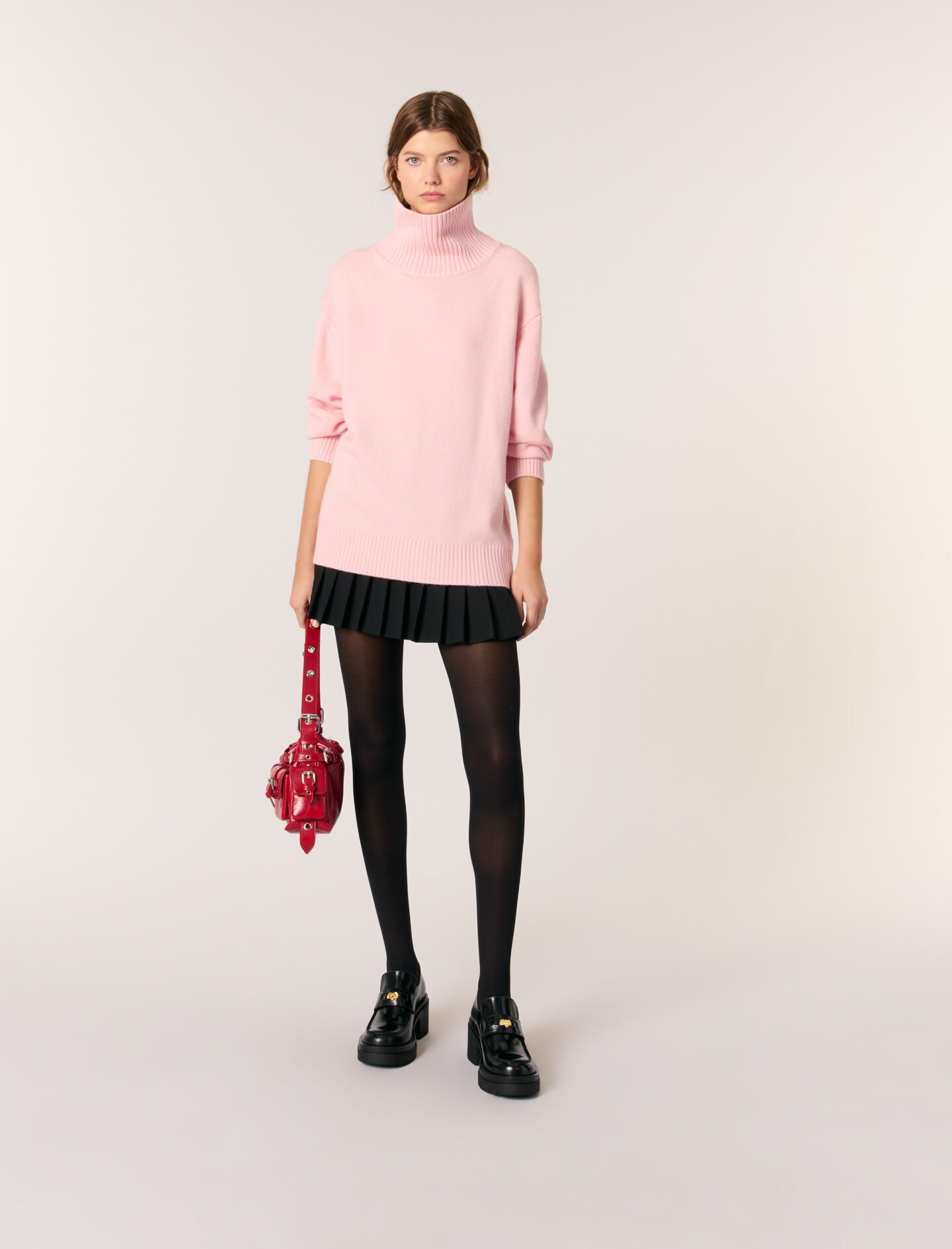 Wool and cashmere roll-neck jumper - Pullovers | Maje