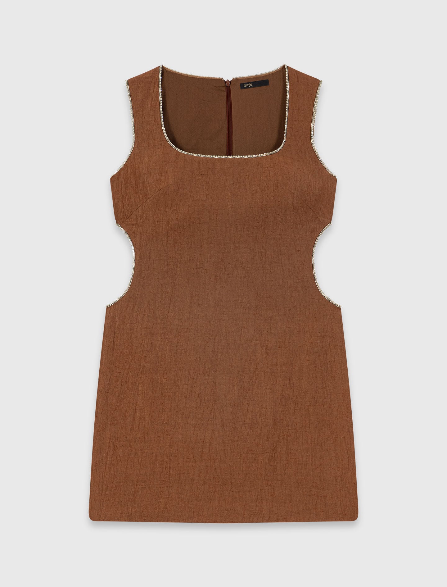Short linen-blend dress 7