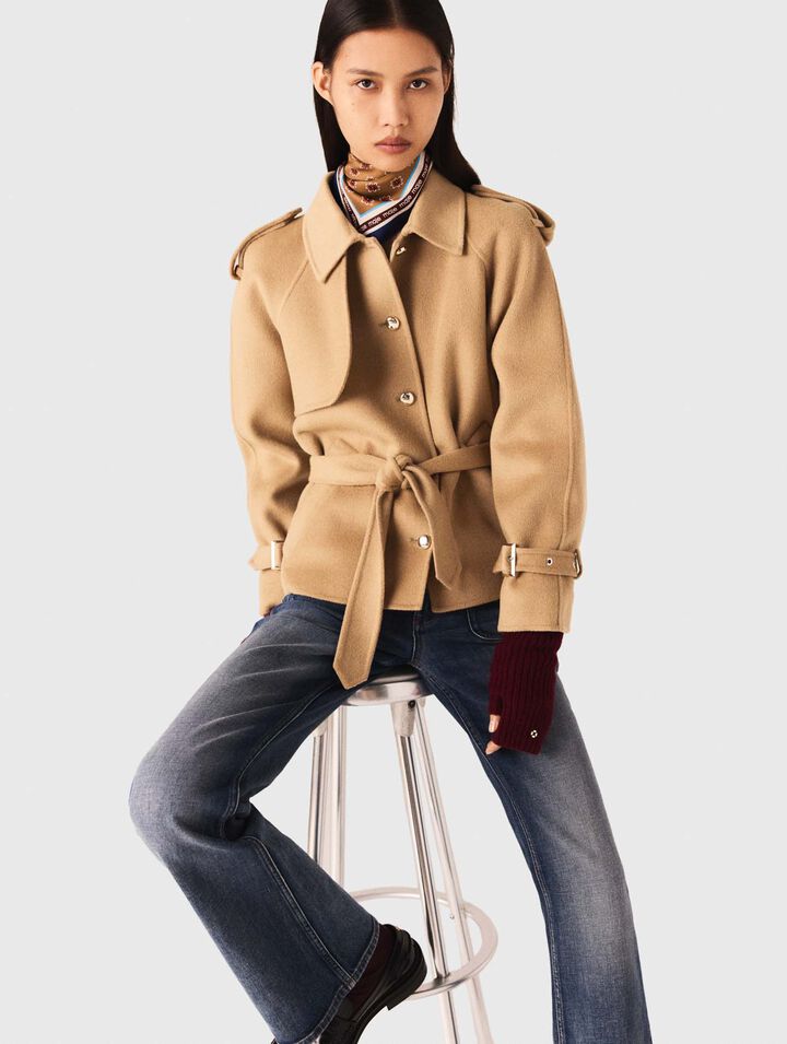 Short double-faced coat