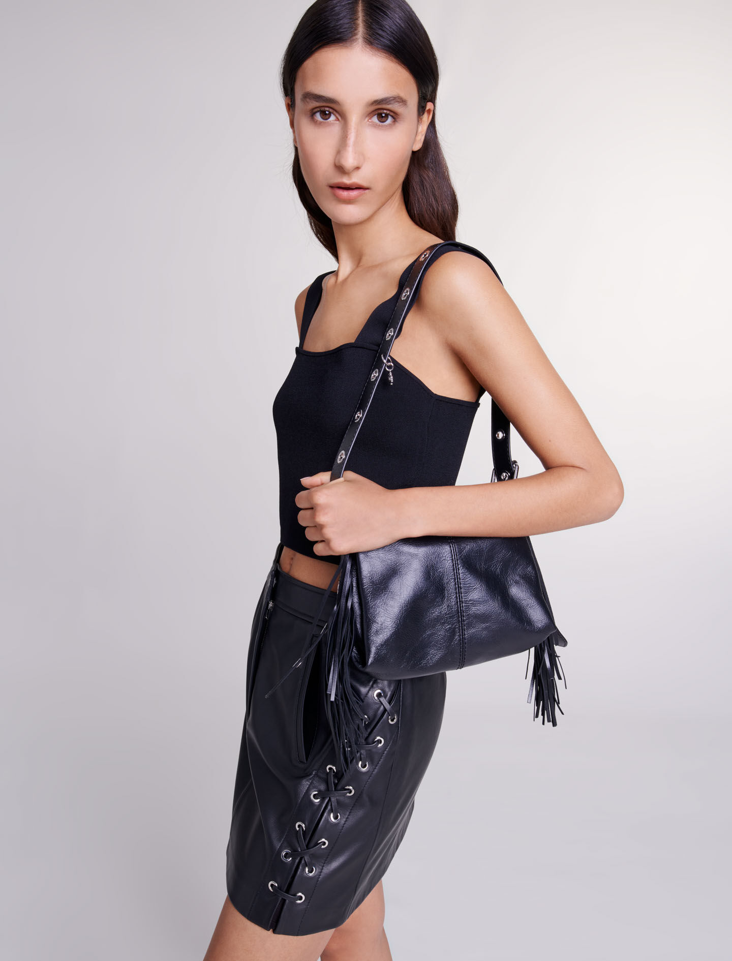 Short leather skirt Mini skirts Maje