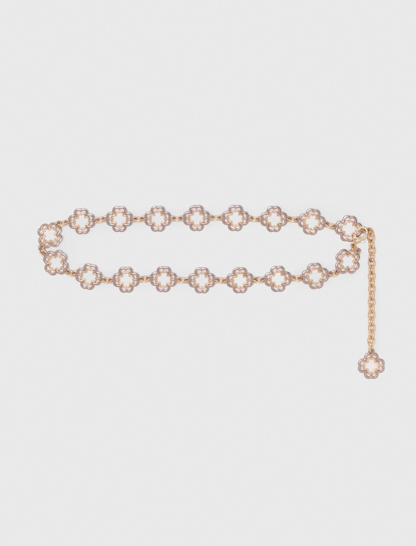 Two-tone Clover chain belt 8