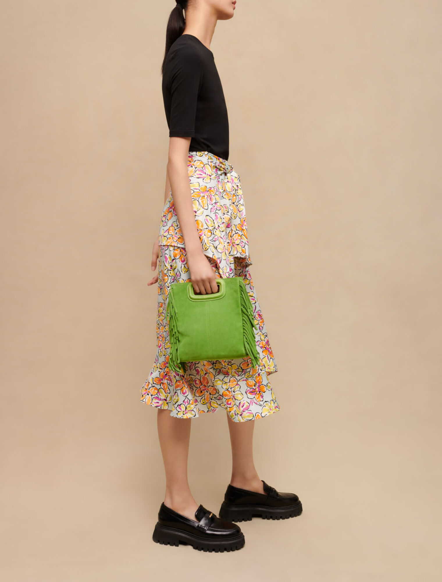 Floral print tie dress
