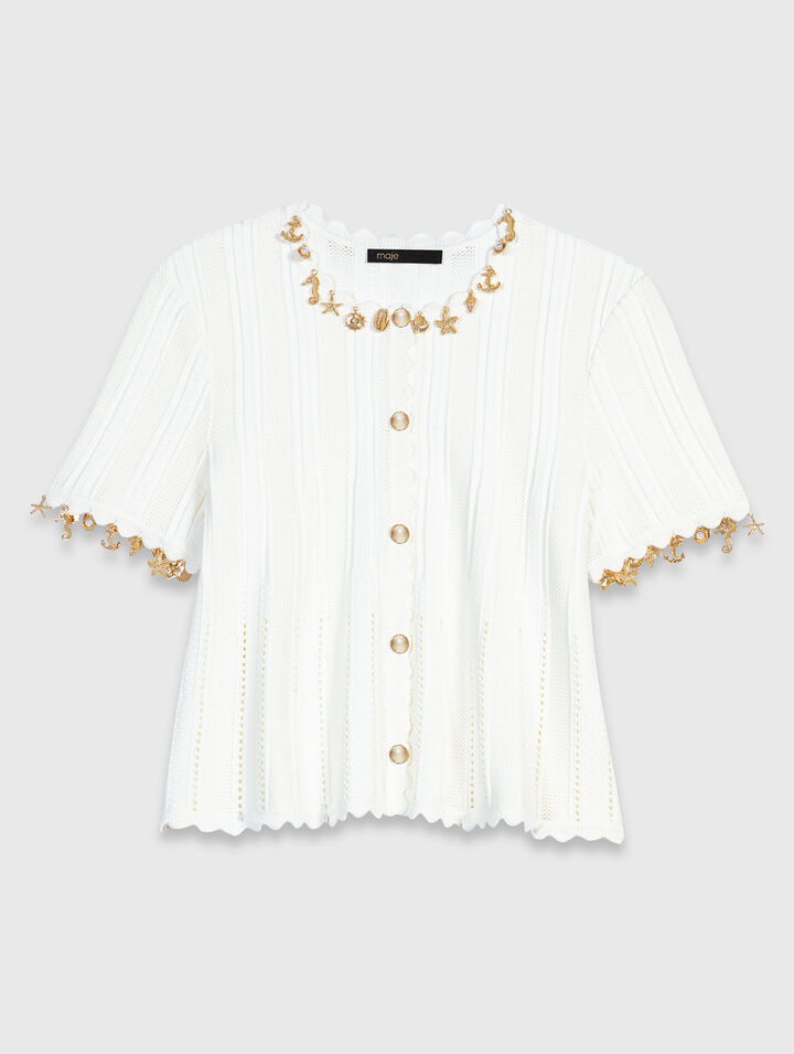 Gold jewellery cardigan