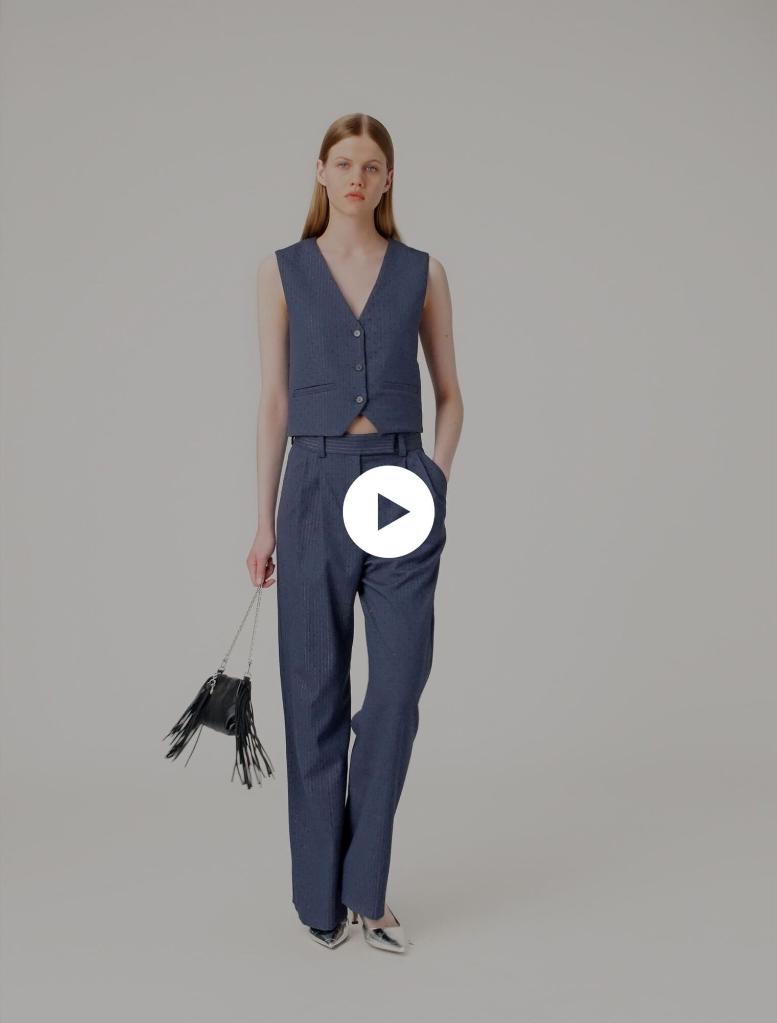 Rhinestone suit trousers