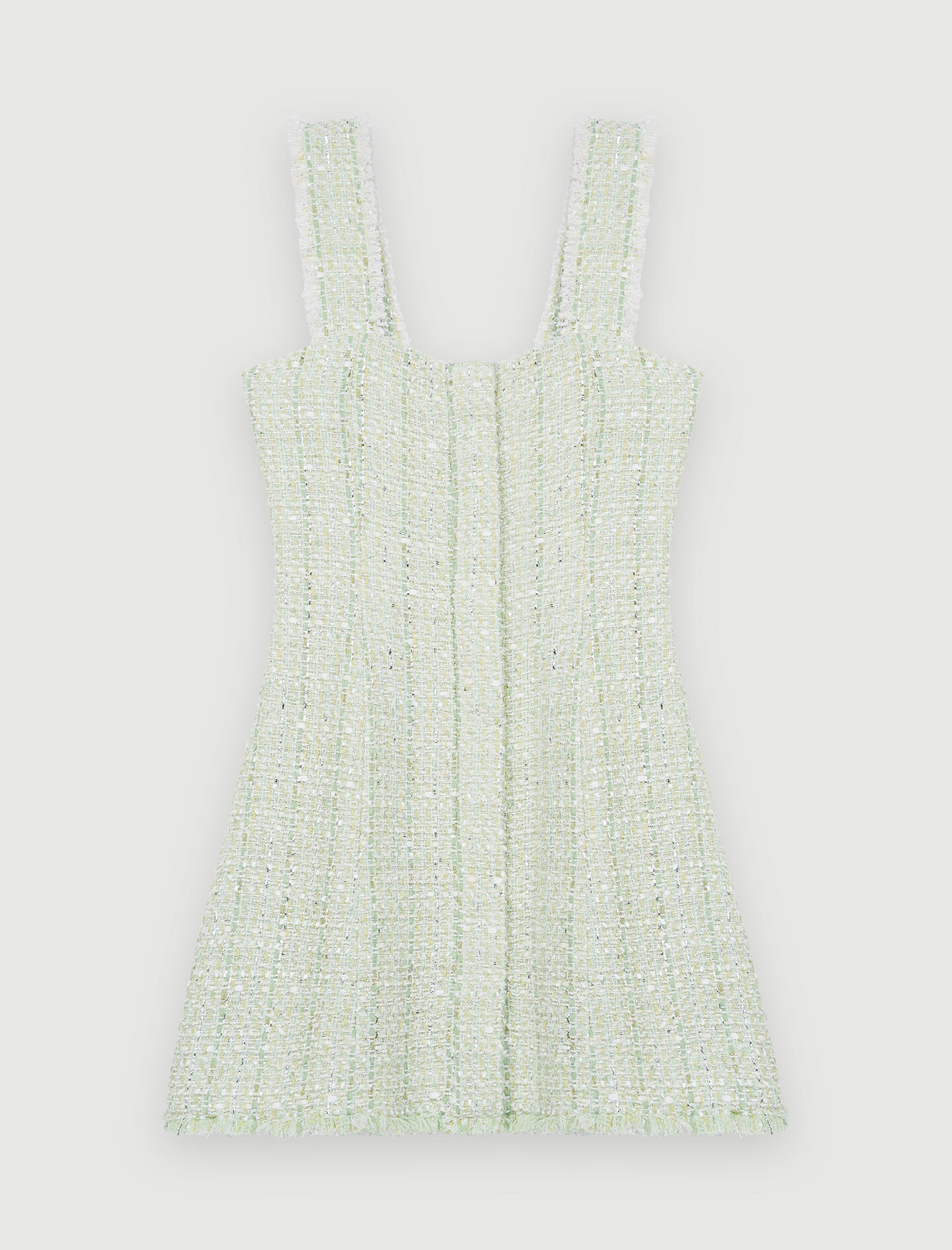 Shiny tweed dress Green for Women | Maje