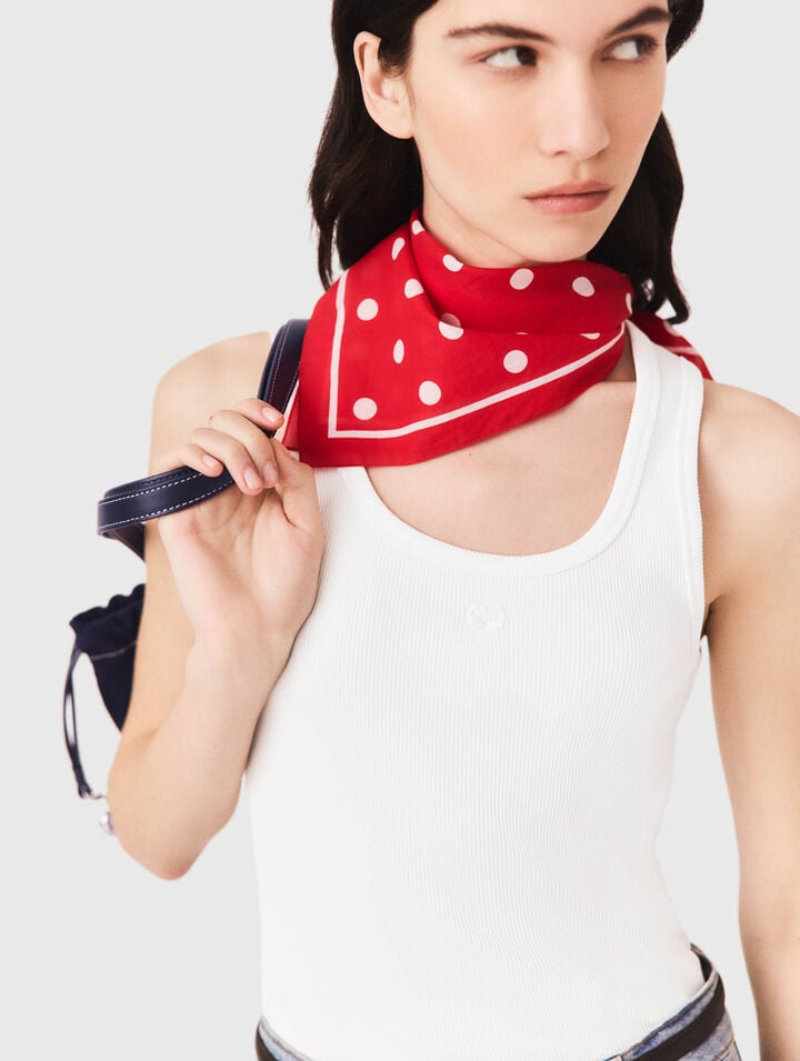Polka dot cotton bandana