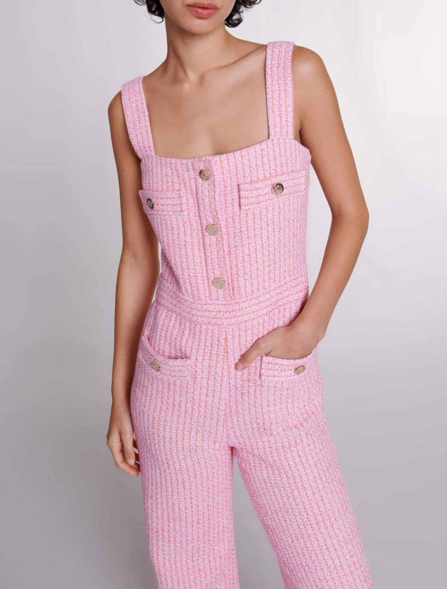 Tweed dungarees