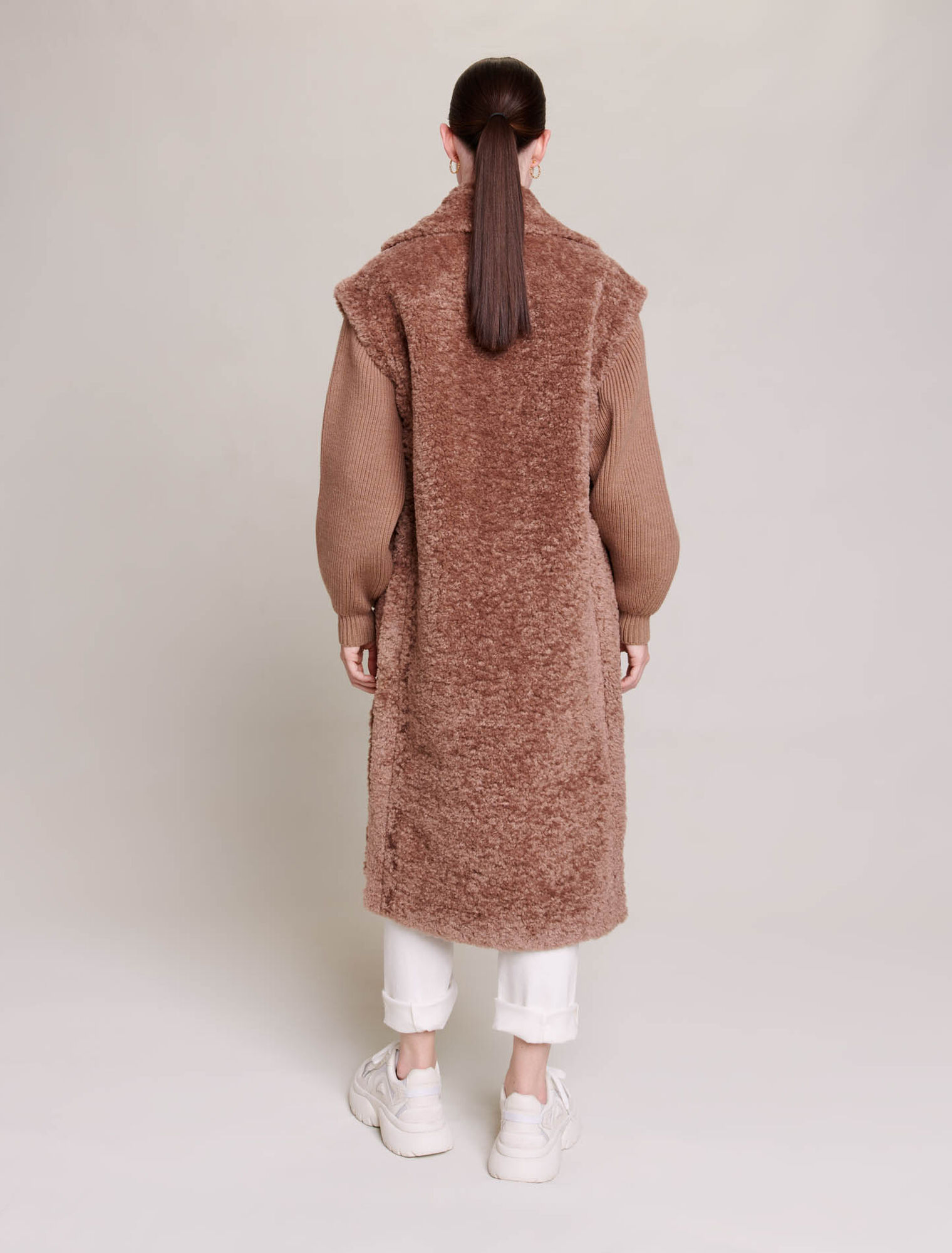 Long faux fur coat