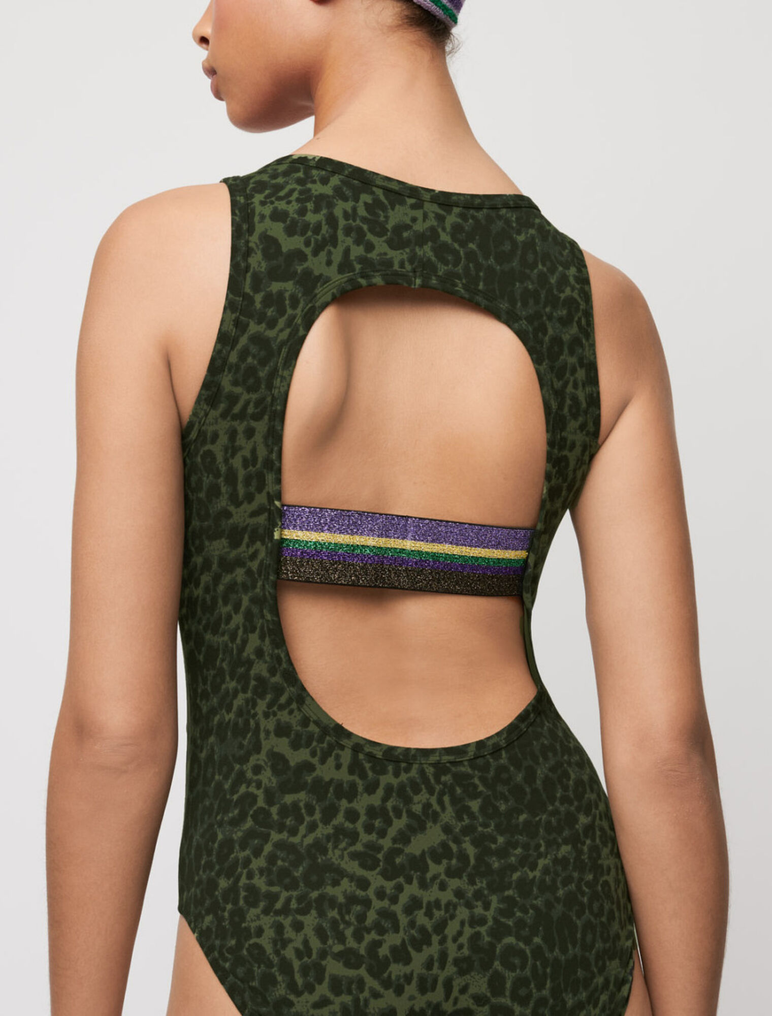 Printed sports bodysuit
