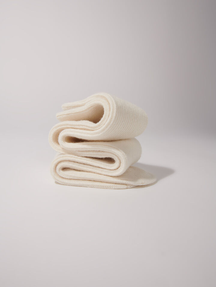 Wool mix knee-high socks