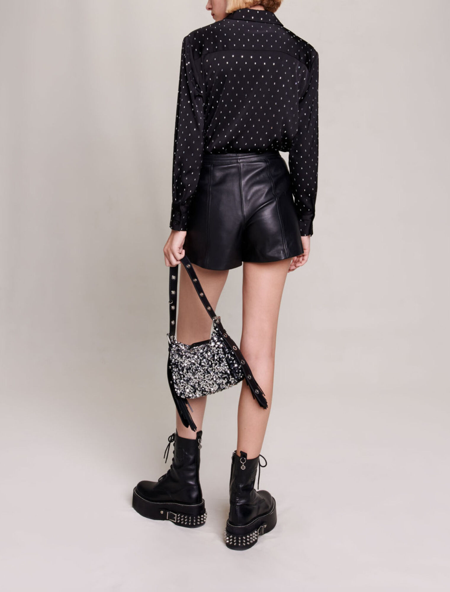 Leather shorts