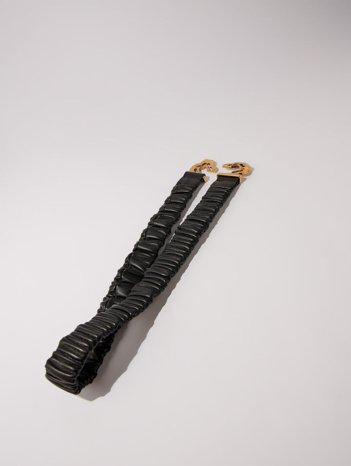Elasticated leather belt