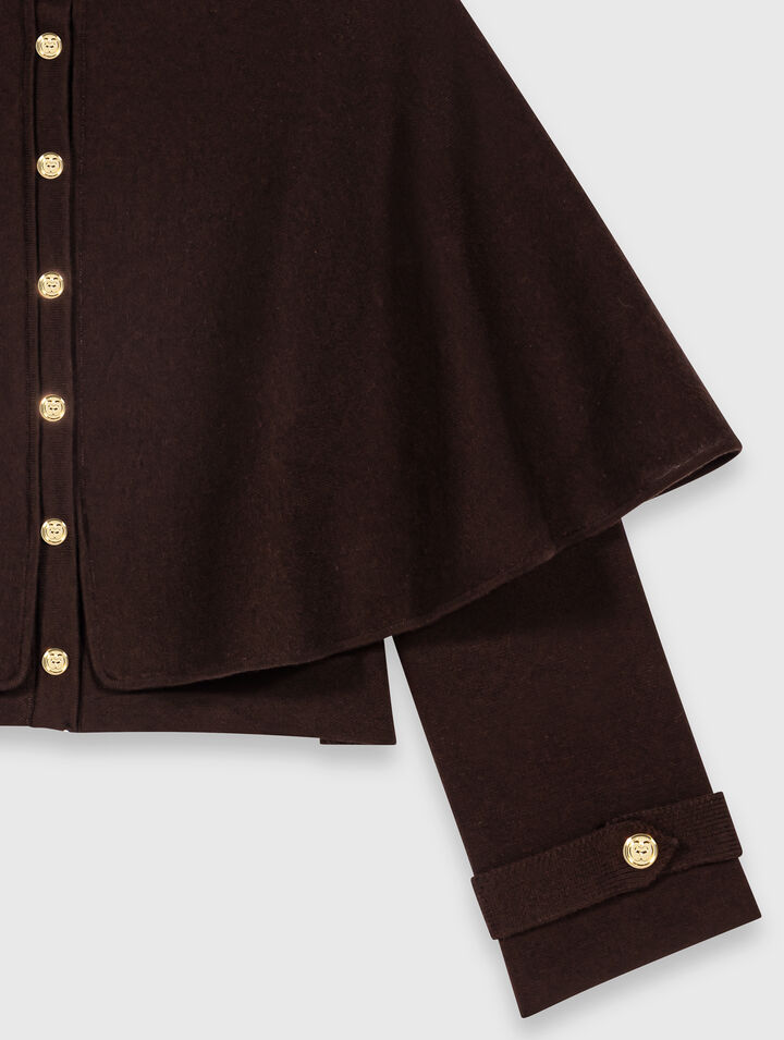 Cape-effect cardigan