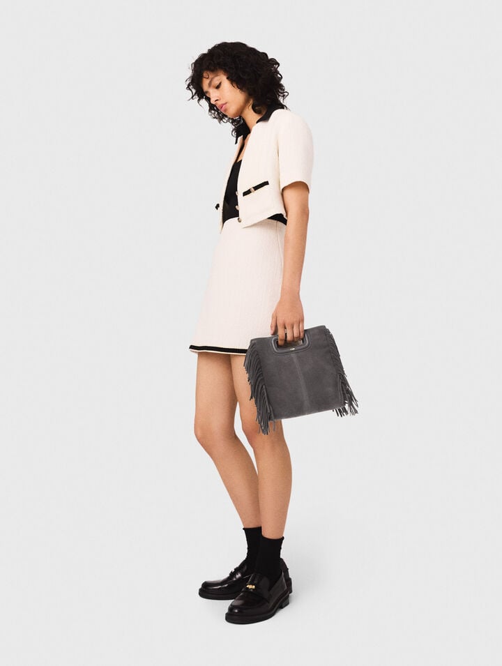 M bag in suede leather