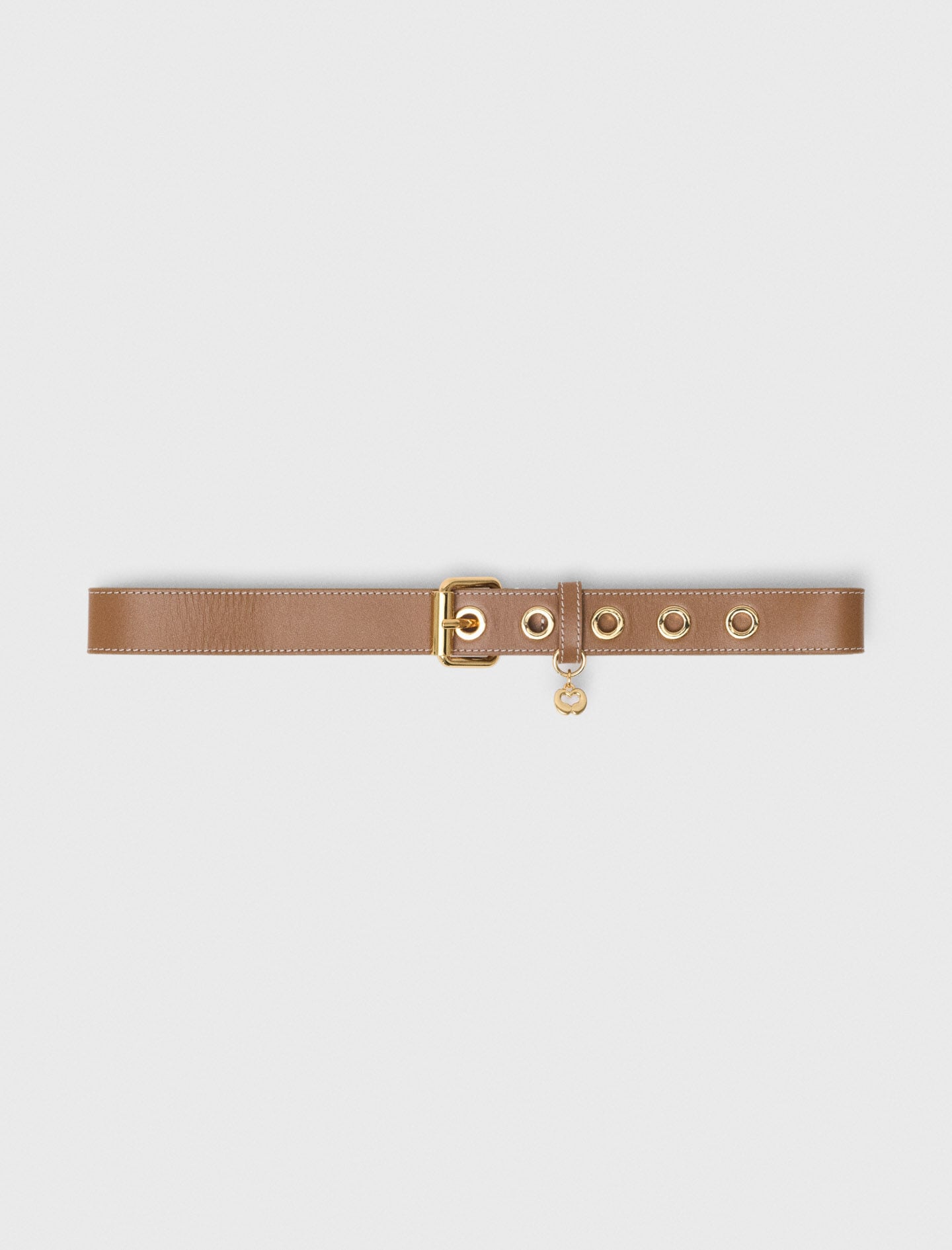 Leather belt with eyelets 8