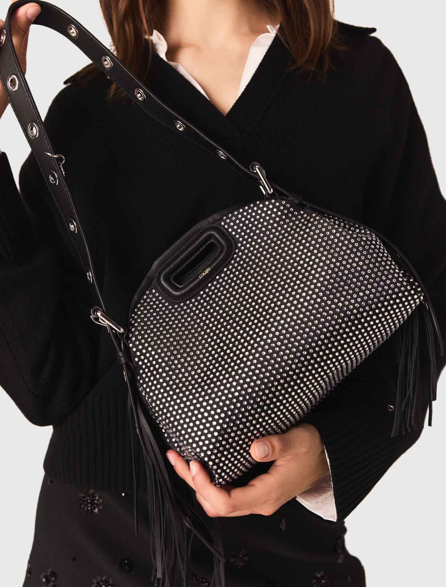 Rhinestone Miss M mini bag