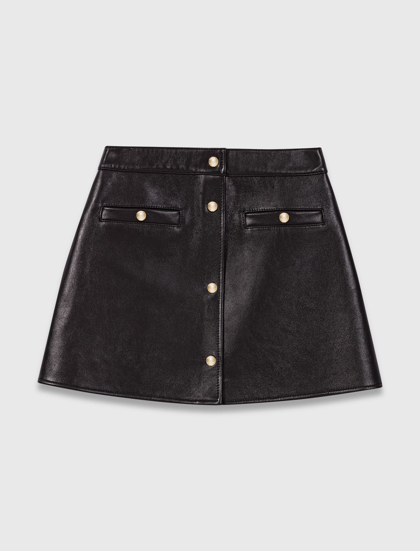 新品未使用 Bibiy. SCARLETT SKIRT BLACK Sheila Faux-Leather Mini Skirt | GUESS Factory
