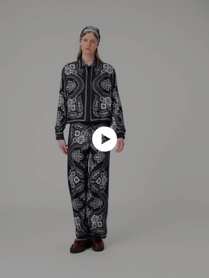 Flowing print trousers