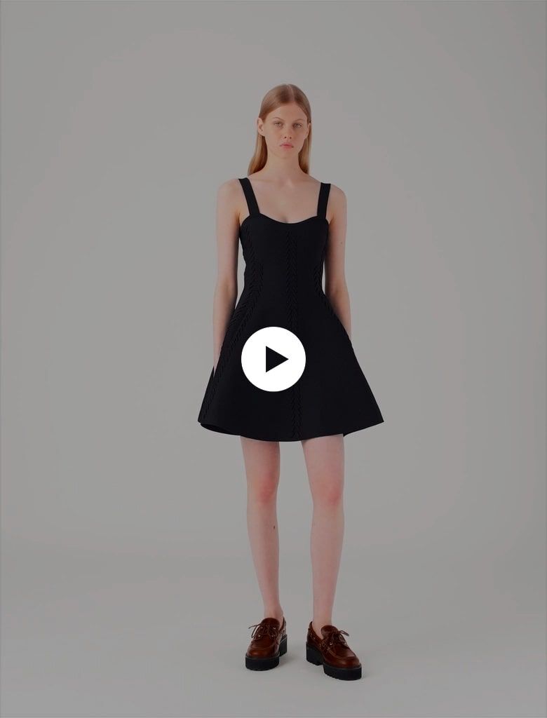 Short knitted babydoll dress - Dresses | Maje
