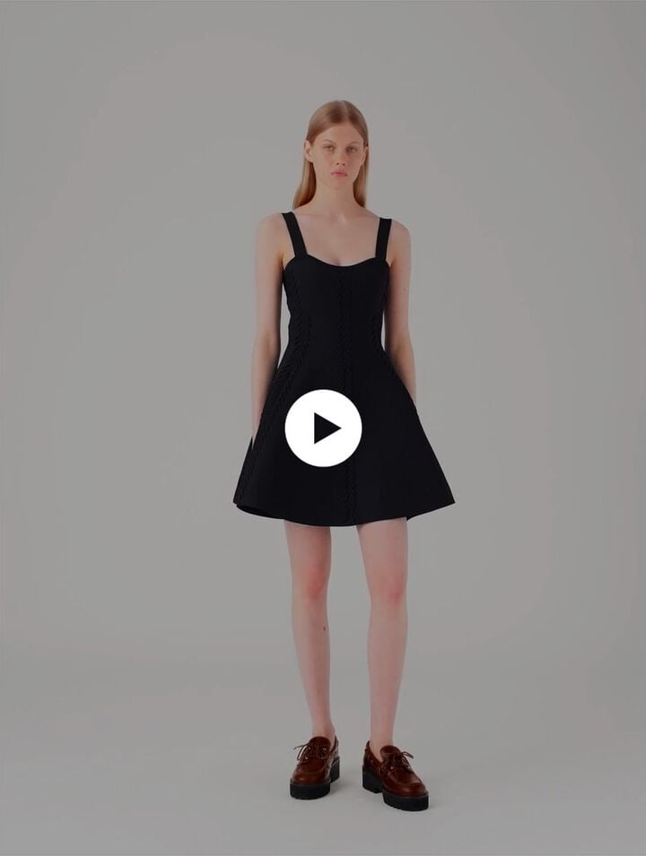 Short knitted skater dress