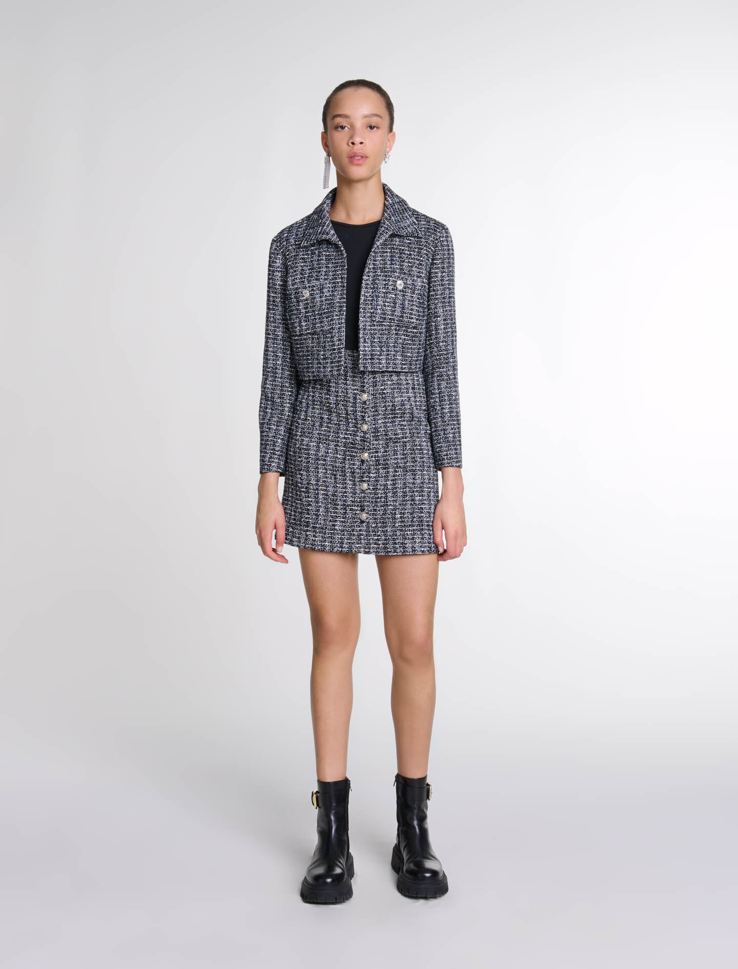 Maje tartan dress top