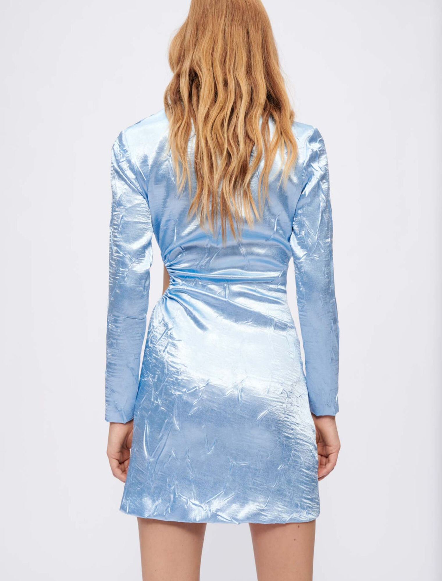 Close-fitting satin dress