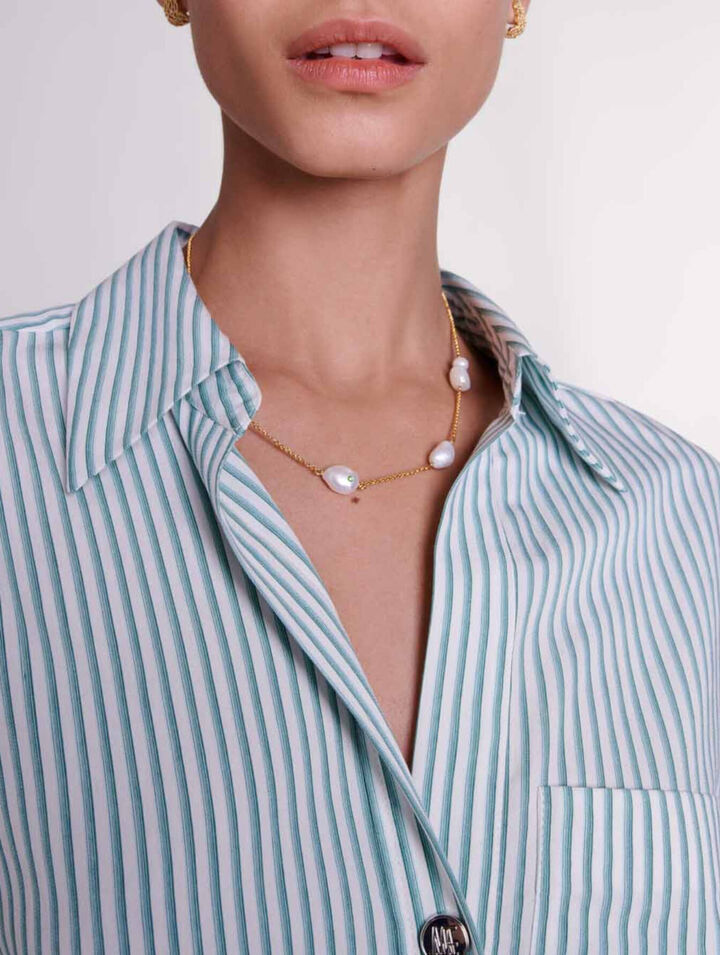 Striped shirt dress