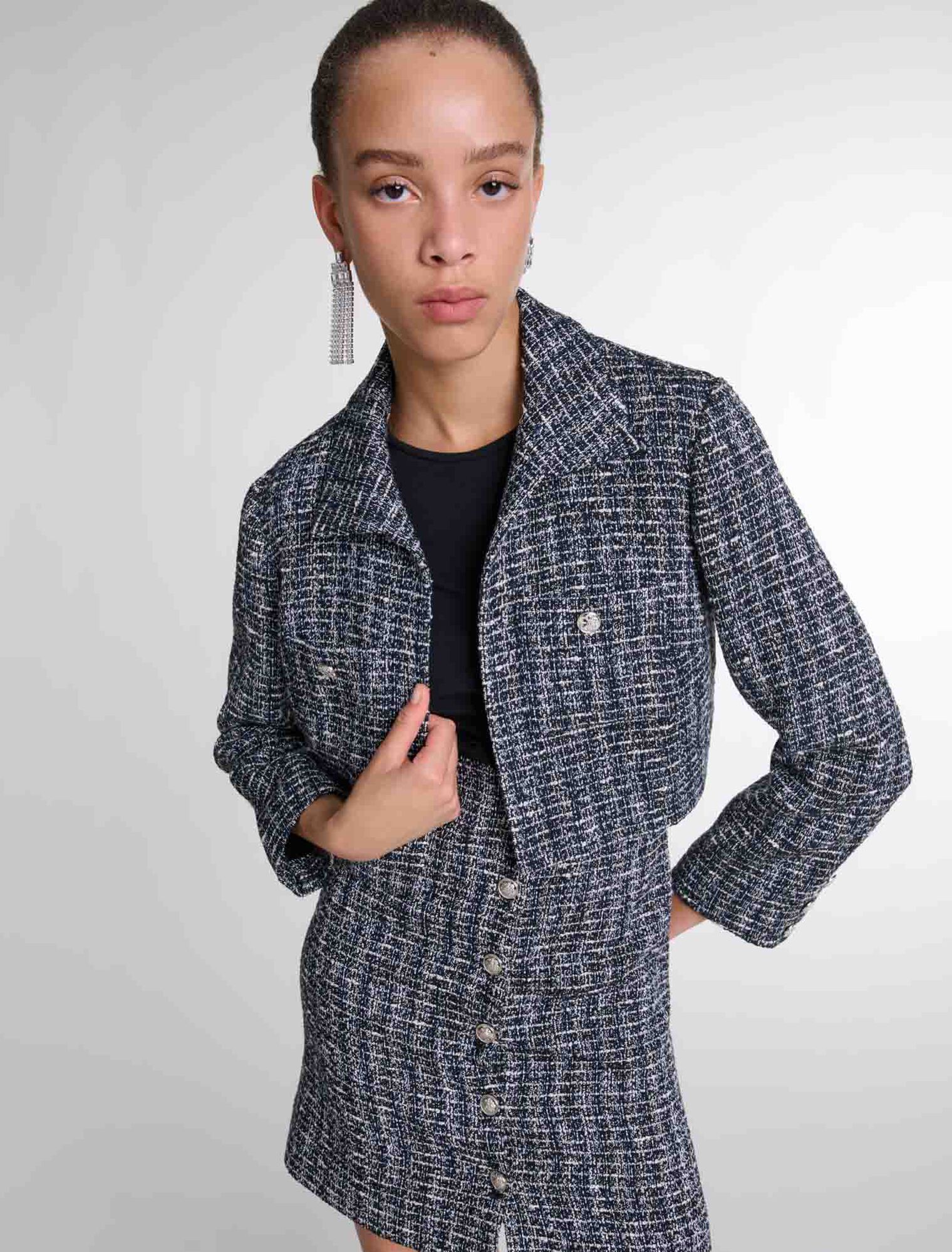 2-in-1 tweed dress