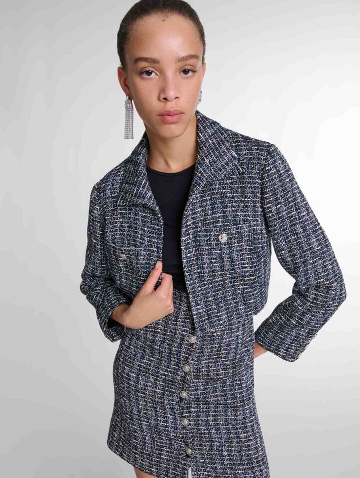 2-in-1 tweed dress