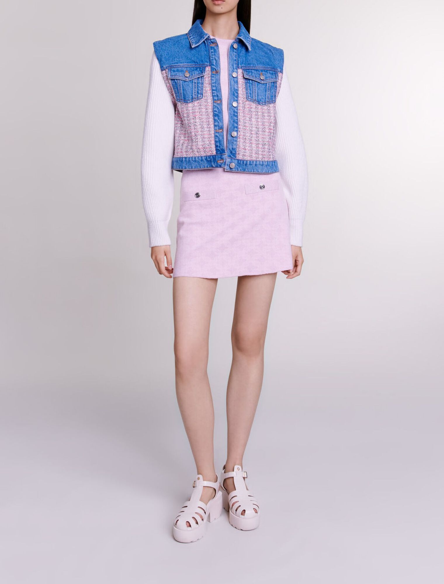 Jacquard knit skirt