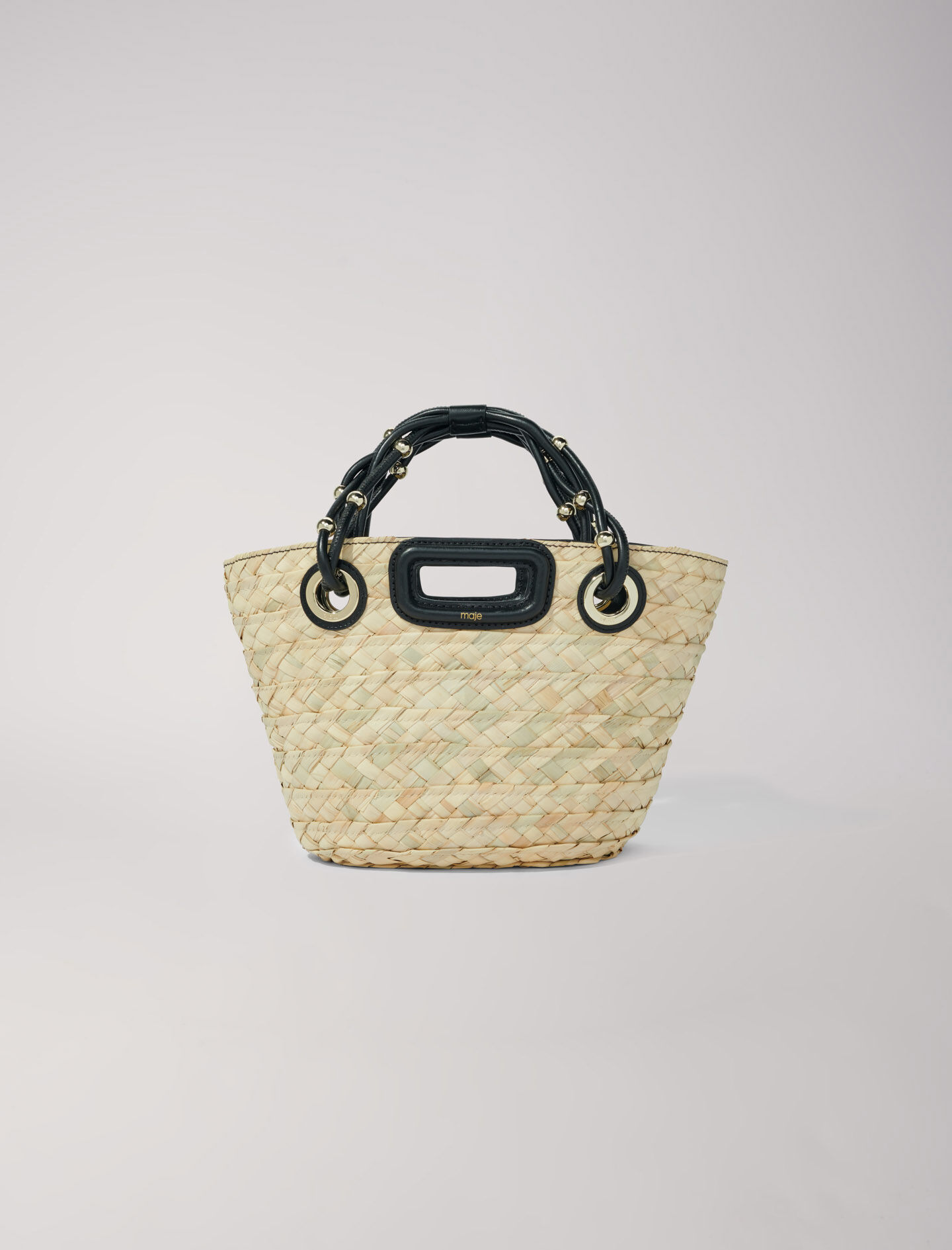 Woven basket handbag top