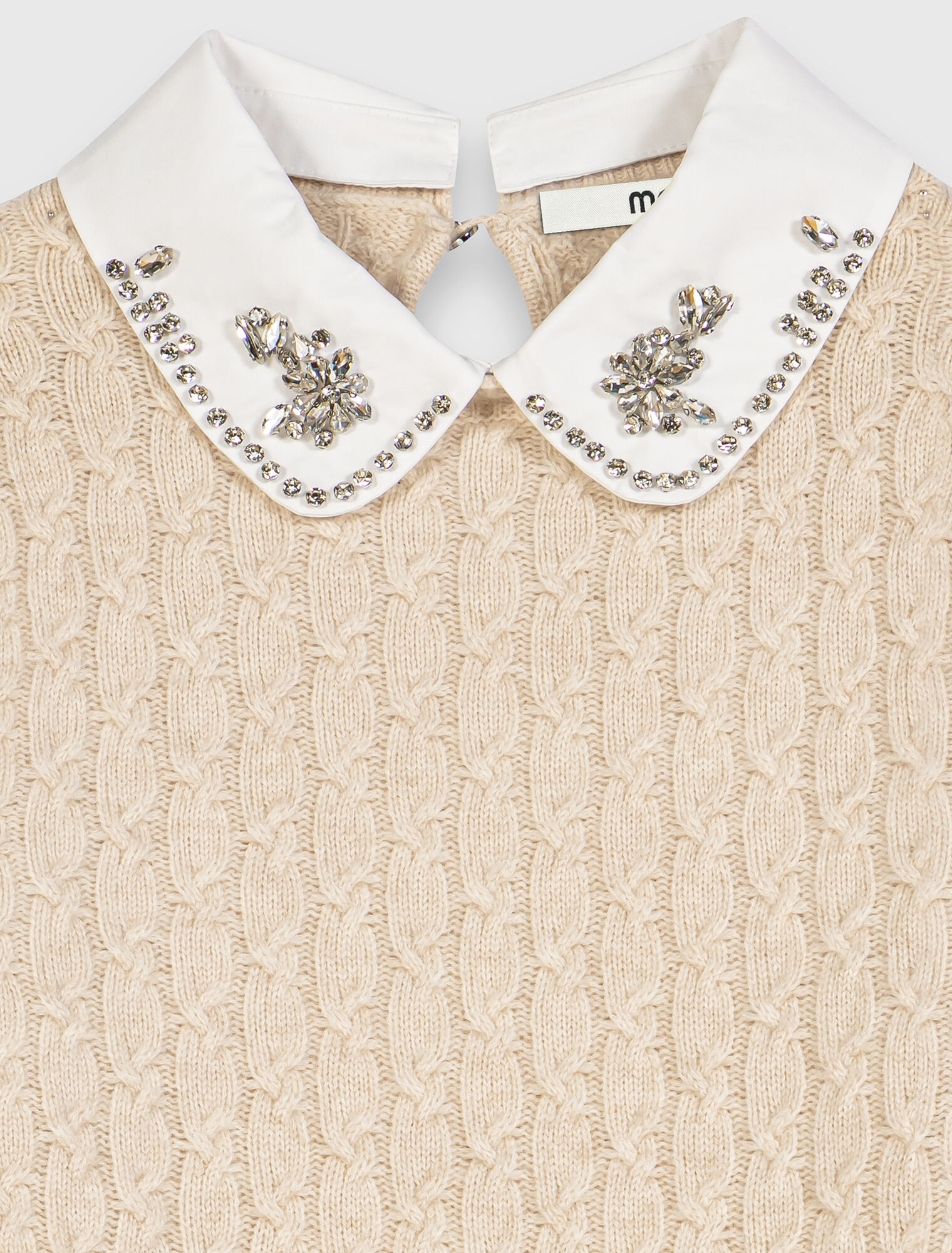 Removable poplin collar jumper