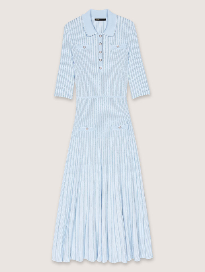 Rib knit midi dress