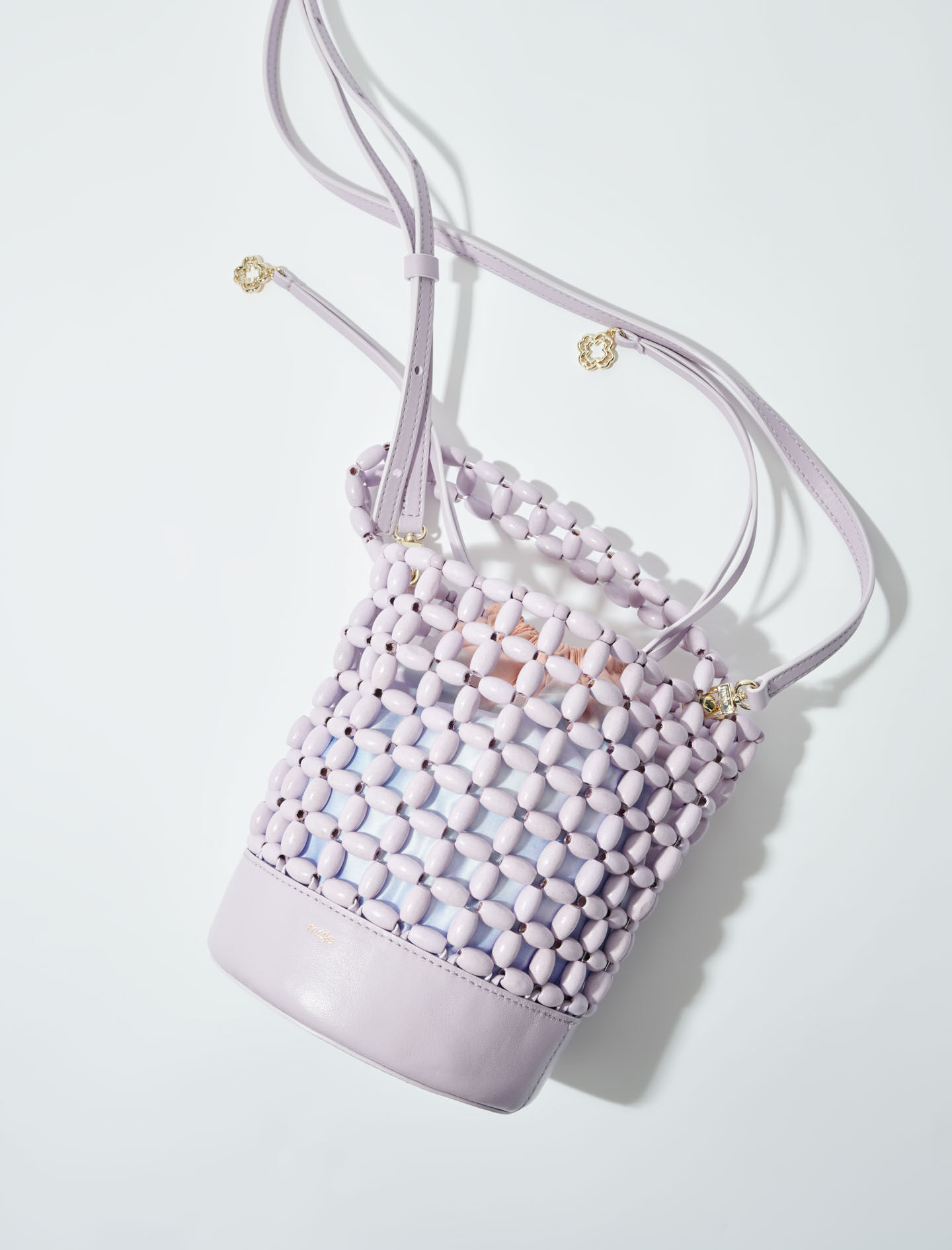 Zara pearl bead mini bucket bag 2025