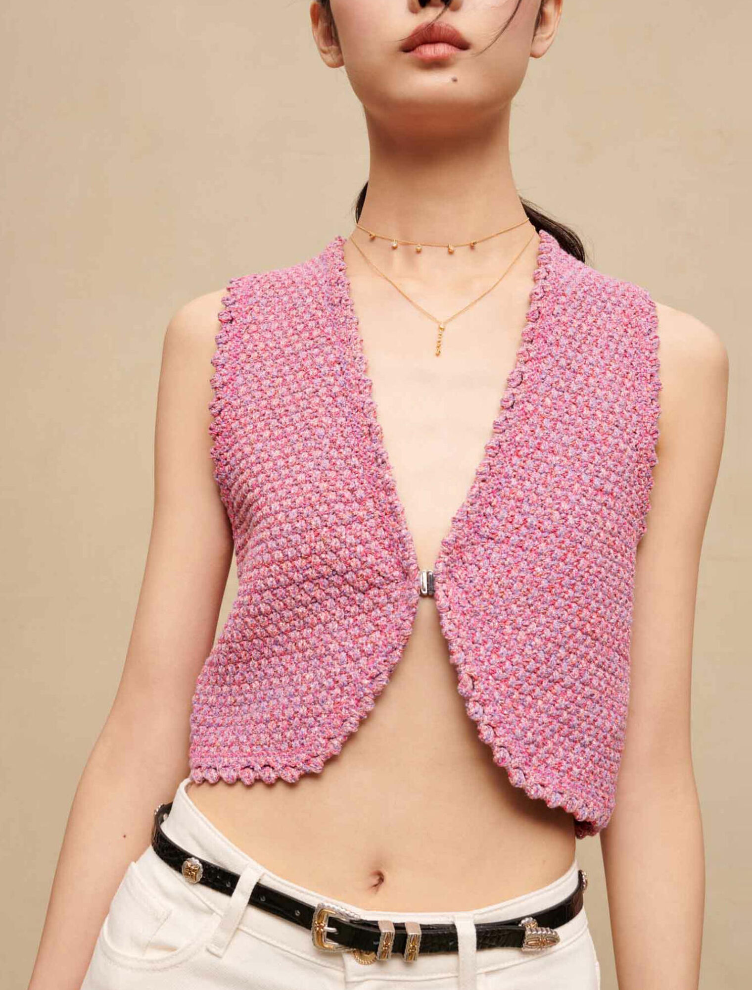Tweed cropped top