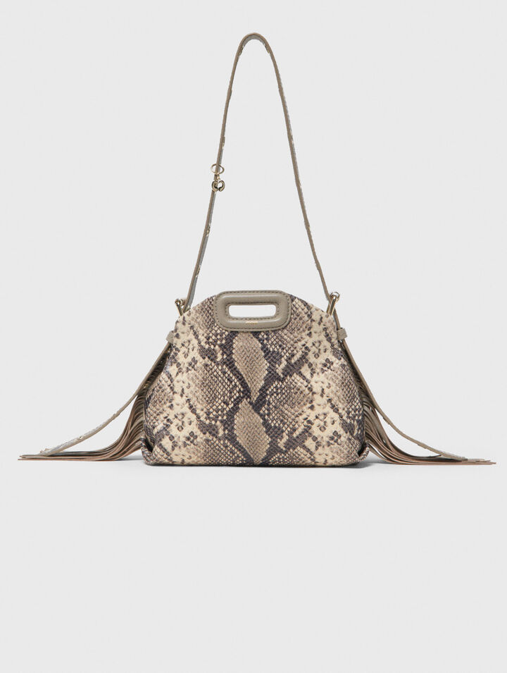 Python-embossed Miss M mini bag