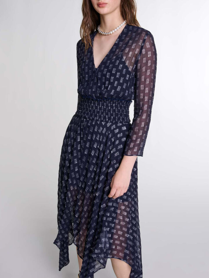 Asymmetrical floral maxi dress