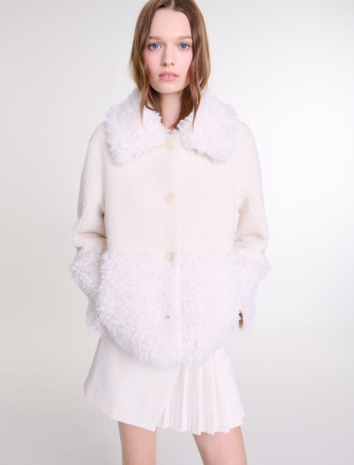Short fake fur coat - Short coats | Maje Short fake fur coat - Short coats | Maje