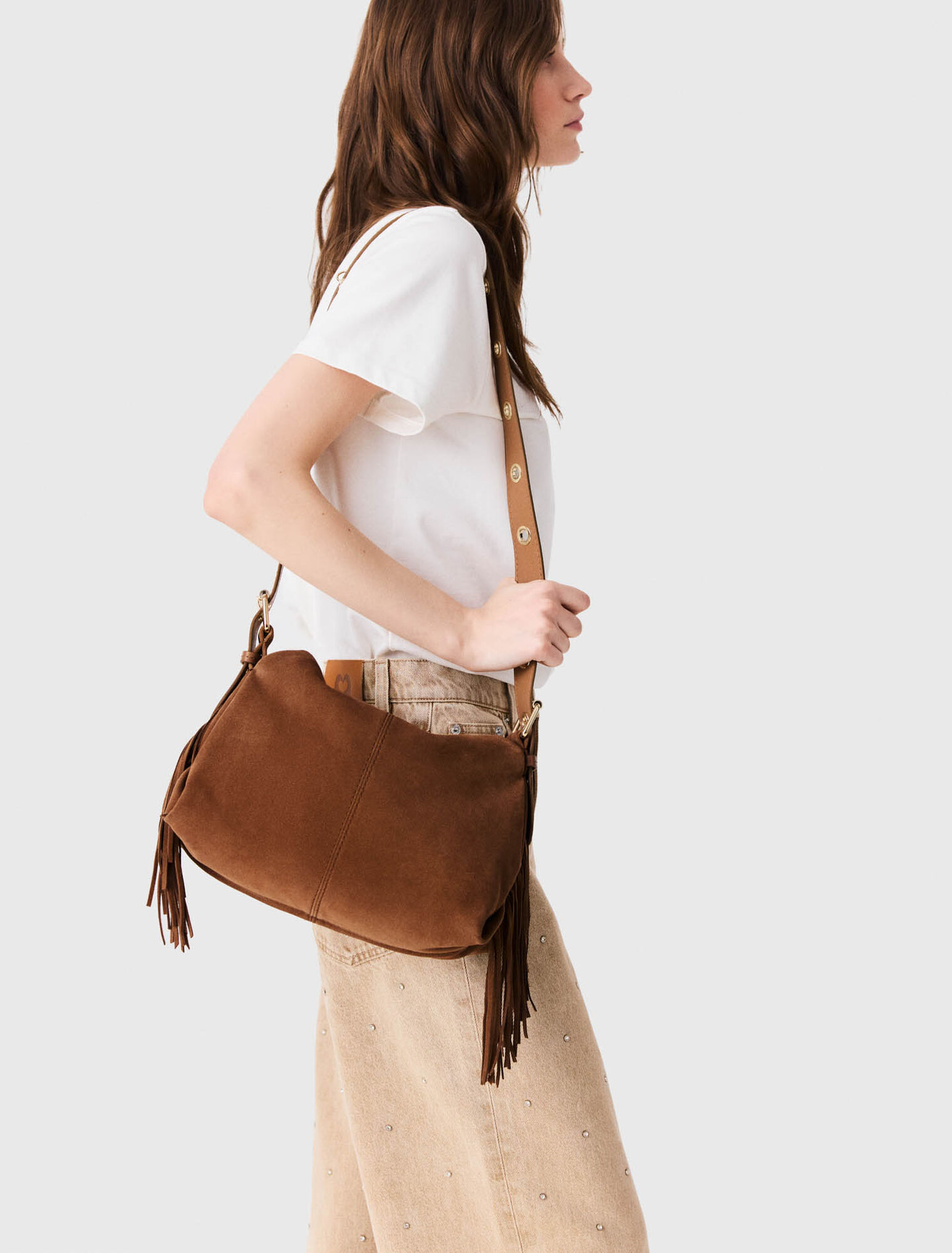 Suede Miss M bag